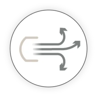 Multiple arrows icon for outstanding hemodynamics